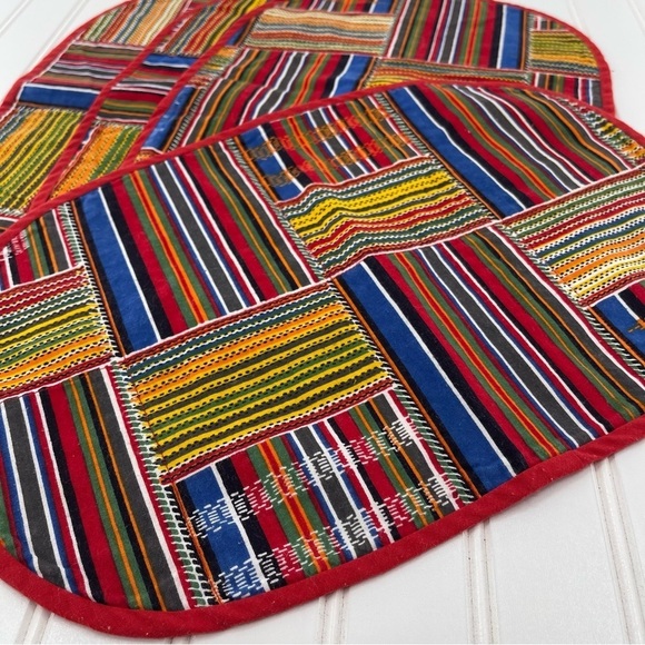 Begoro Maid Set of 4 Colorful African Print Oblong Placemats Made in Ghana - Picture 7 of 7